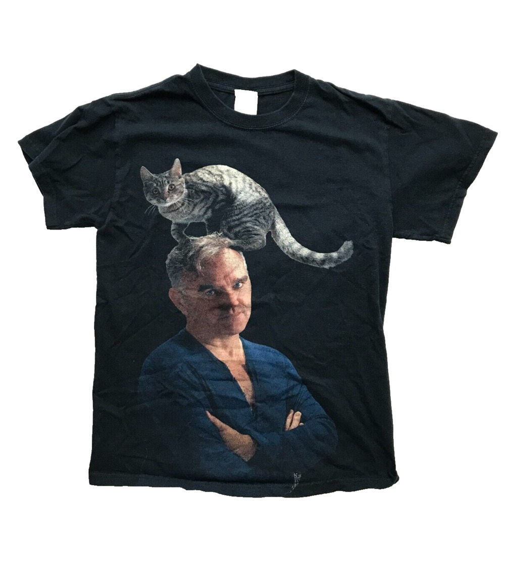 RARE Morrissey Tour Shirt 2011 Cat Dates Black Small Short Sleeve Merch Smiths
